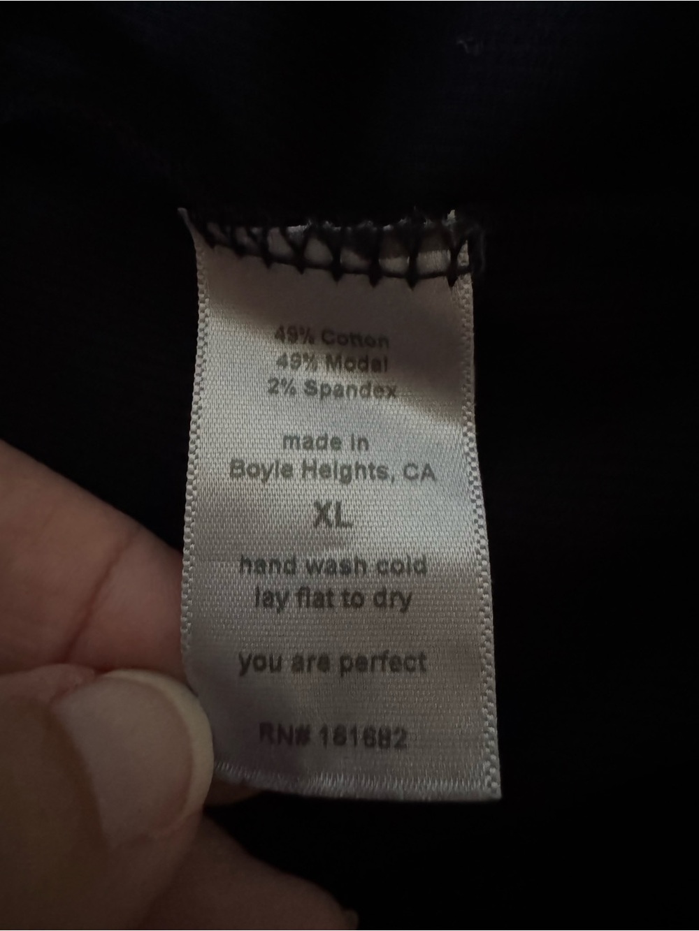 PerfectWhiteTee Jordan Ribbed U Neck Black Tank XL - Picture 8 of 10